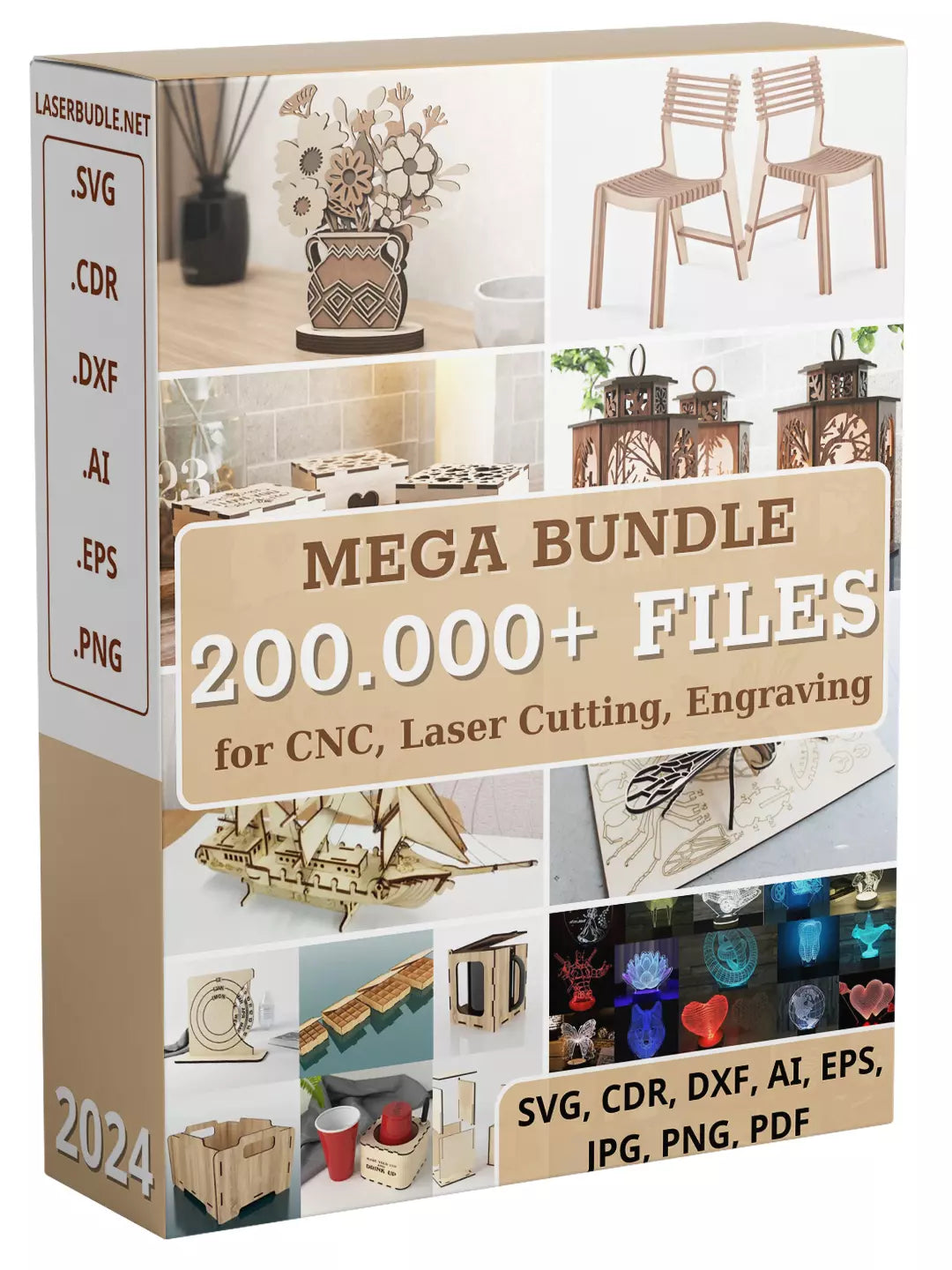 Mega Bundle: 200.000+ Vector Designs for CNC, Laser Cutting, Engraving