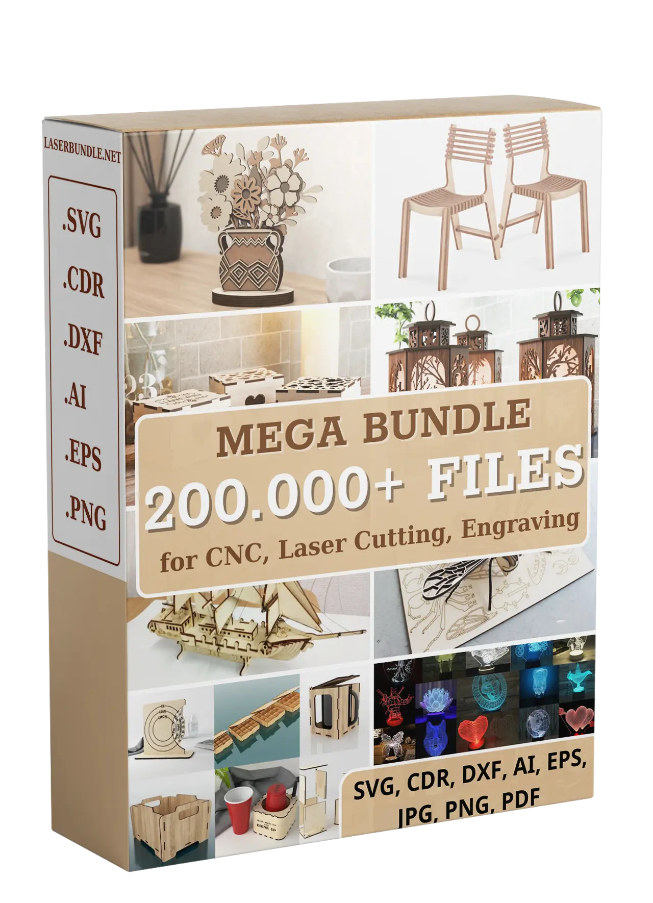Mega Bundle: 200.000+ Vector Designs for CNC, Laser Cutting, Engraving