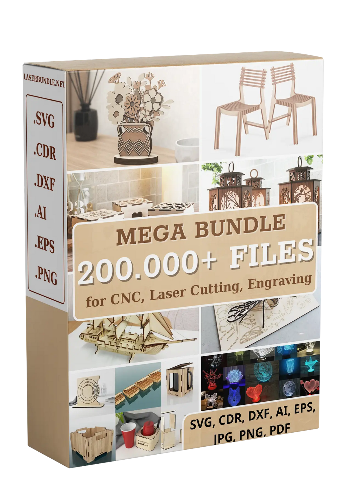 Mega Bundle: 200.000+ Vector Designs for CNC, Laser Cutting, Engraving