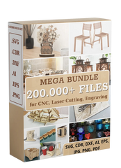 Mega Bundle: 200.000+ Vector Designs for CNC, Laser Cutting, Engraving
